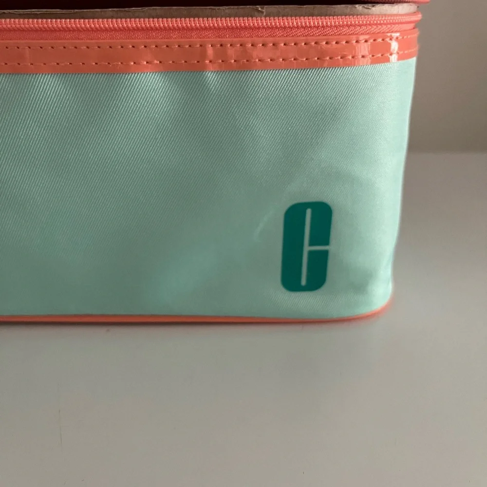 Clinique Green and Orange Makeup Organizer